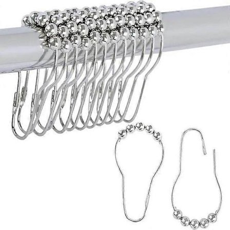 Duschdraperikrokar i rostfritt stål