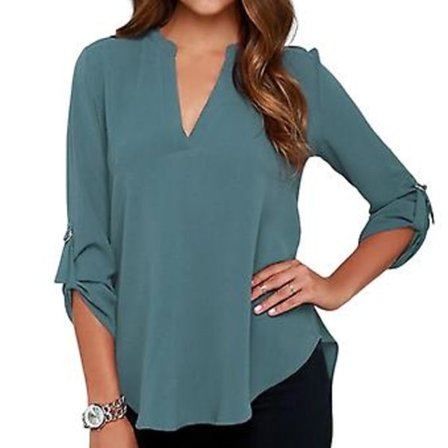 Naisten erittäin ohut paita pehmeää polyesteriä hengittävää kangasta (2XL riikinkukonsininen)