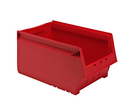 PPS 30720002152 Oppbevaringsboks rett, 500 x 310 x 250 mm Rød, Garasjeinnredning & oppbevaring