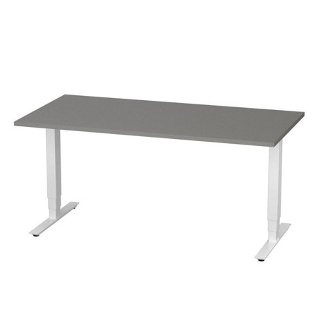 DENORD DESIGN Bord höj/sänk Pro 1600x800 grå/vit - Lyreco - Kontorsmöbler och inredning - Bord och hurtsar - Skrivbord - Höj/sänkbar
