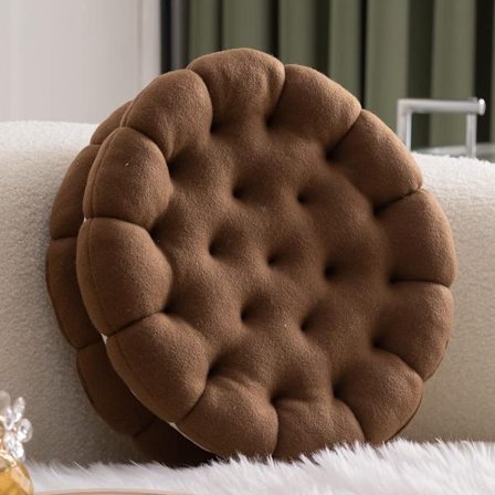 14 tommer Biscuit formet dekorativ rund pude Comforta