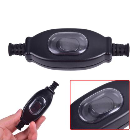 Vedenpitävä in-line-virtakytkin johtokytkin IP65 pyöreä johtoliitin D Musta 1 kpl Black 1Pc