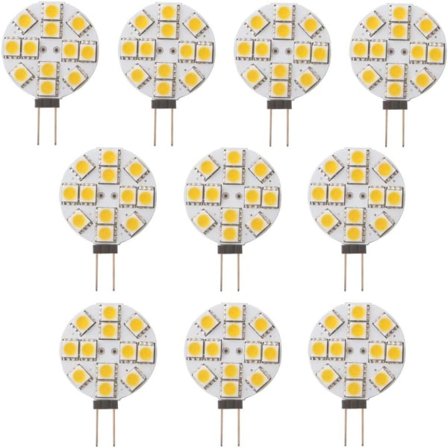 10x G4 LED-lampa Icke-dimbar Varmvit 2700K DC 12V Ersättning
