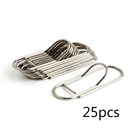 25 Stk Store Papirclips Mini Metal Bogmærke Fil Binder Clips Kontorartikler