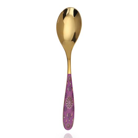 Rustfri stål teske dessertgaffel til frugtkage yoghurt eftermiddagste gave GPN