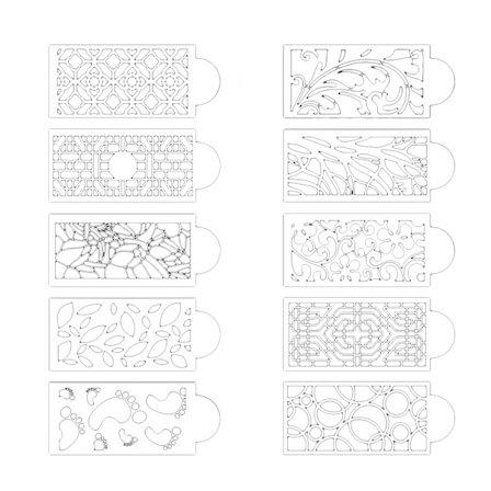 10 stk bryllupskake sjablong kake dekorere maler Gave til bake elsker gave