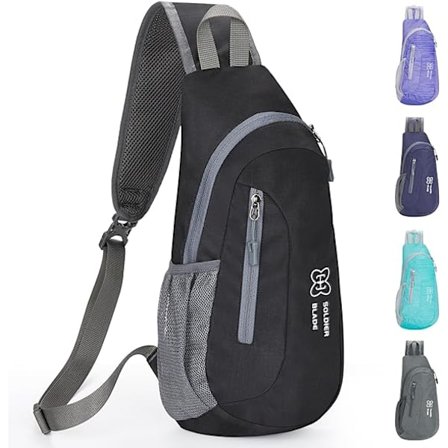 Herre En Skulder Ryggsekk Utendørs Sports Bag Camping Fjellklatring Sykkel(Svart)