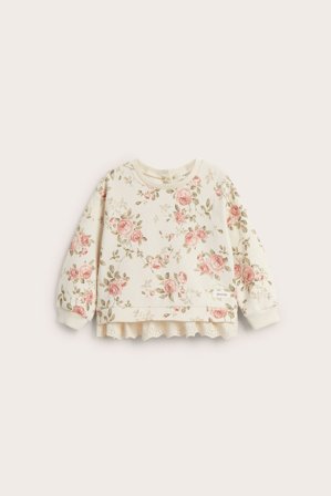 Newbie | Bluza w kwiaty | Jasnobeżowy