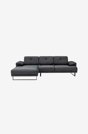 Hanah Home - Kulmasohva Mustang Left - Harmaa - Sohvat - - Homeroom