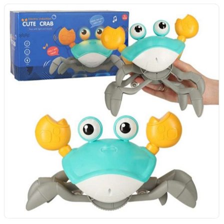 Interactive Crab Crawler Baby Crab Music Toy, Electronic Luminous Crawling Toy