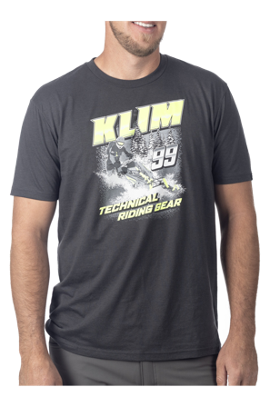 T-Skjorte Klim Speedway Tri-Blend Kull/Høy synlighet XXL