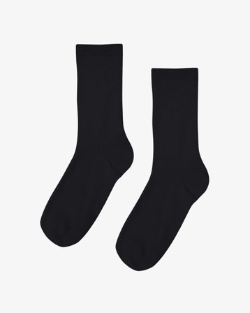 Women Classic Organic Sock - Deep Black
