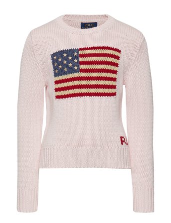Ralph Lauren Kids | Flag Cotton Crewneck Sweater | 129-130