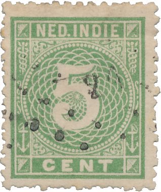 Hollandsk Ostindien 1883-1890 - NVPH 21 - Stemplet