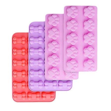 Dog Cookies Baking Mold Dog Treats Silicone Mold ,4pcs,3 Styles