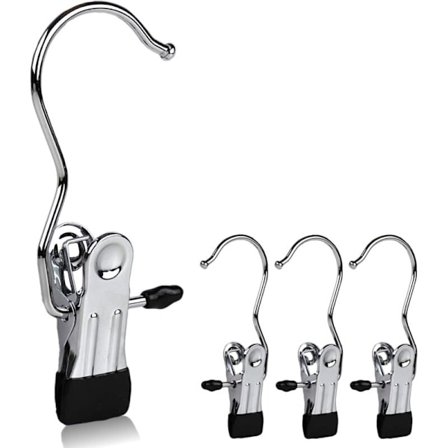 10 stk metallkleshengere, enkel klemme for skjerf, belte, hansker, skohenger-Fei Yu