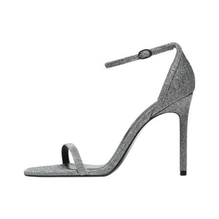 Mango - Sandaler - Grå - Dam - Storlek: 42 Eu, Dam, Storlek: 42 EU