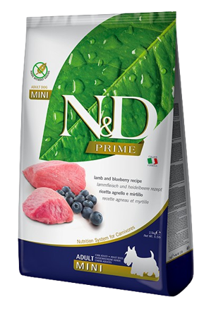 Farmina - N&D Dog Prime Lamb & Blueberry Adult Mini 2,5 kg - Hund - Hundefôr & hundemat - Tørrfôr for hund - ZOO.no