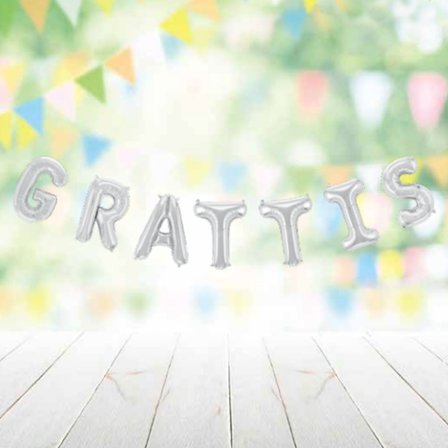 Grattis Kirjainilmapallo Harmaa