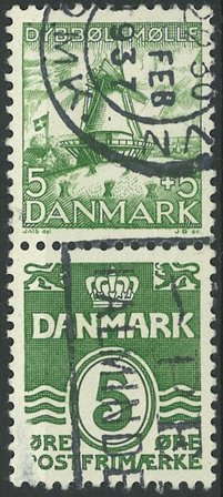 Danmark - AFA 234 stemplet