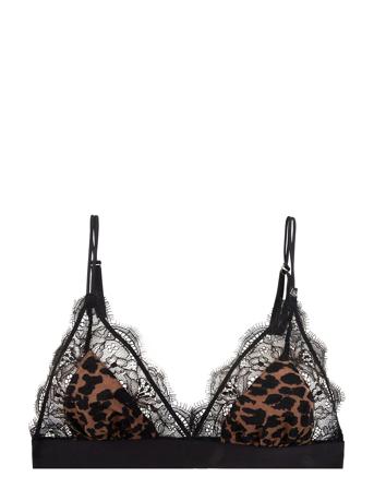 Love Lace Lingerie Bras & Tops Soft Bras Triangle Bras Brun Love Stories