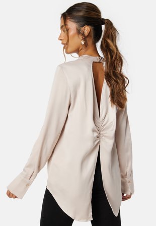 VILA SelinHigh Neck L/S Top Frosted Almond Klær