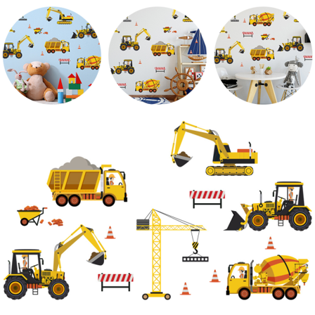 Pojkar Fordon Väggdekaler Byggdekaler