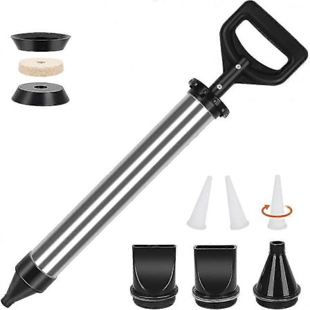 Mørtel Fugemassepistol - Mørtelpumpe i rustfritt stål, Mørtelsprøyte - Manuell, Med 4 dyser_Kvalitetsgåvor