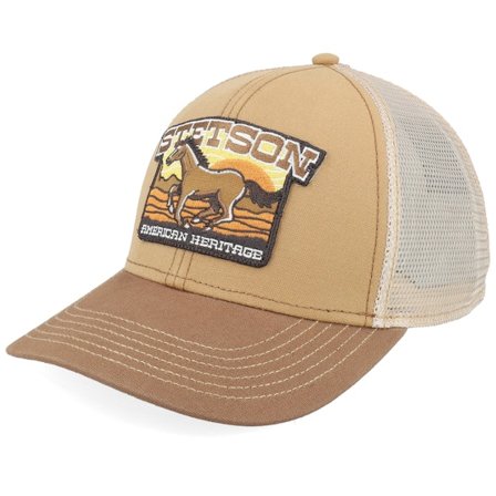 Stetson - Beige trucker Keps - Baseball Mustang Brown/Beige Trucker @ Hatstore