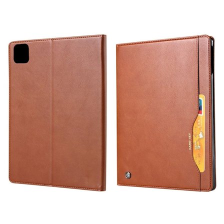 iPad Air (2020) hållbar läder flip fodral - brun