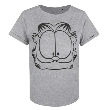 Garfield T-shirt För Kvinnor/damer S Sports Grå/svart