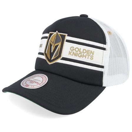 Mitchell & Ness - NHL Zwart trucker Cap - Vegas Golden Knights Sideline Black/White A-frame Trucker @ Hatstore