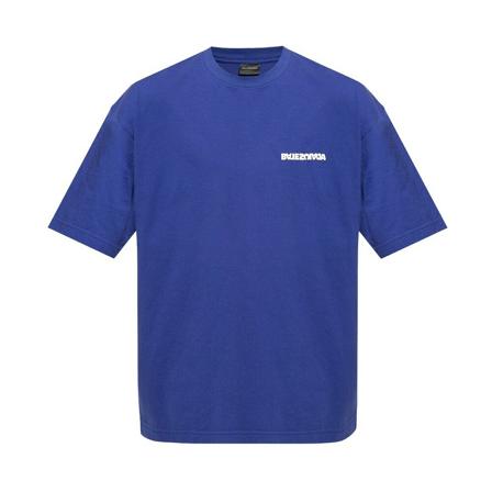Balenciaga, T-Shirts Blauw, Heren, Maat:XS
