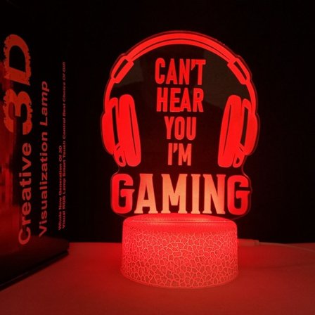 Kreativ gave Spilleromdekorasjon Nattlys Sprekkmodell Sprekkbase Gaming