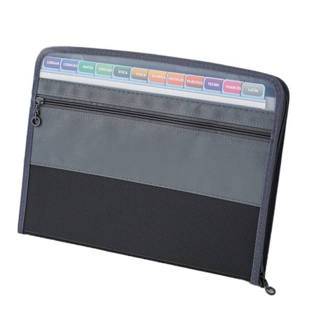 Taskukokoinen laajeneva kansio etiketeillä, harmonikkamallinen asiakirjojen järjestäjä