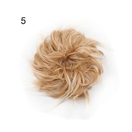 Updo Parykk Rotete Effekt Tykkere Hår Høy Temperatur Fiber Chignon Rotete Strikk Elastisk Hårknute for Fest - 5