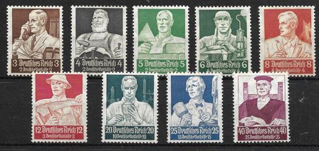 Tyske Rige 1934 - AFA 549 - 557 - Postfrisk
