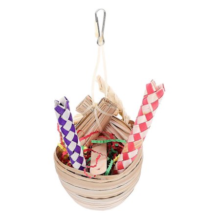 Papegøye Tygg leker Hengende Fugl Leke Parakitter Leke Undulat Avslapning 14x9x24cm 1 Sett[D]