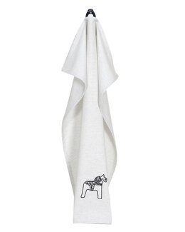 Kökshandduk Sjurberg med broderad Dalahäst 1-pack - Recycled by Wille