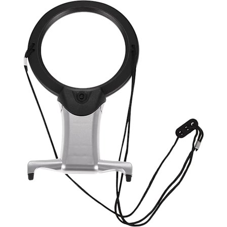 Suurennuslasi valolla 2 in 1 Hands Free -lukulase