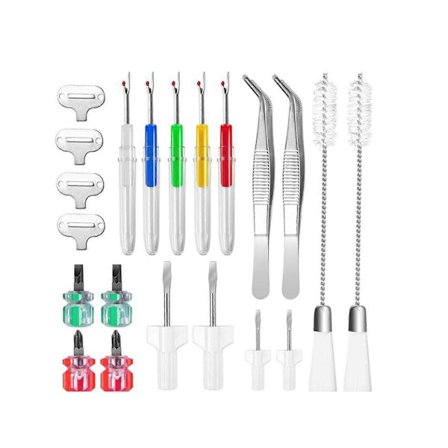 Rengjøringssett for symaskin, vedlikeholds- og reparasjonssett, symaskindeler