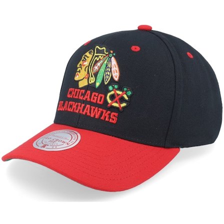 Mitchell & Ness - Chicago Blackhawks All In 2.0 Pro Black/Red Adjustable Adjustable Black Cap - NHL @ Hatstore