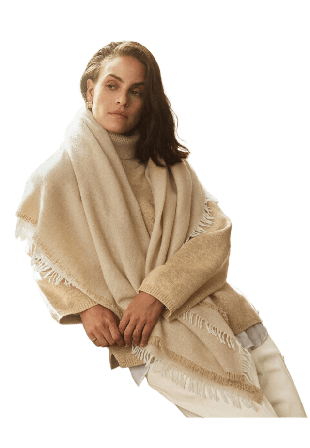 Newhouse Ullscarf Ebba Halsdukar & scarves Dam Beige ONESIZE