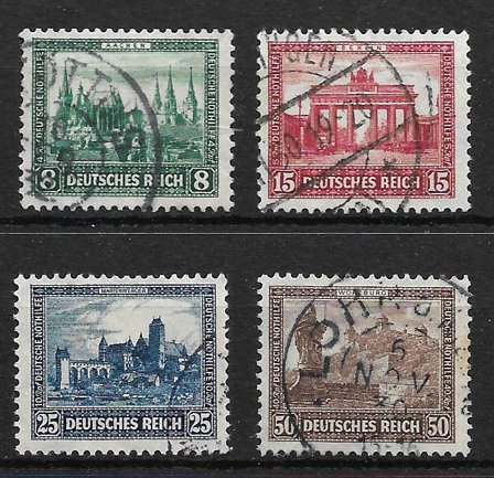 Tyske Rige 1930 - AFA 447 - 450 - Stemplet