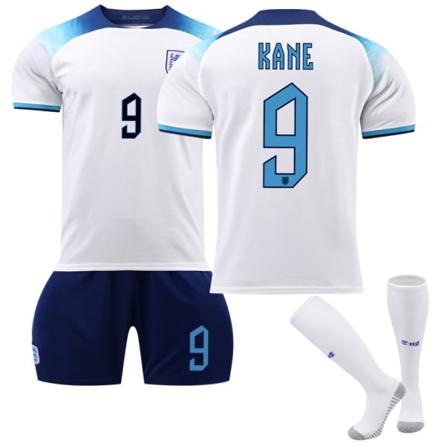 England Trøje 22/23 Hjemme nr. 9 Kane Fodboldsæt Z X Set With Socks 2XL (185-195)