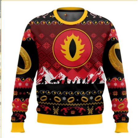 Julesweatshirt med rund hals, Pullover, 3D-printet vinterlangærmet sweatshirt - EL3621 - Størrelse 3XL