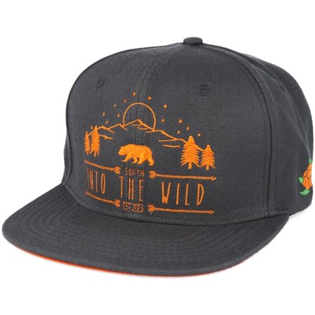 SQRTN - Grå snapback Caps - Into The Wild Charcoal Snapback @ Hatstore