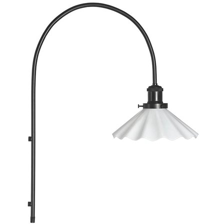PR Home - Vegglampe August 3152510 Opal veckad 25 cm Hvit
