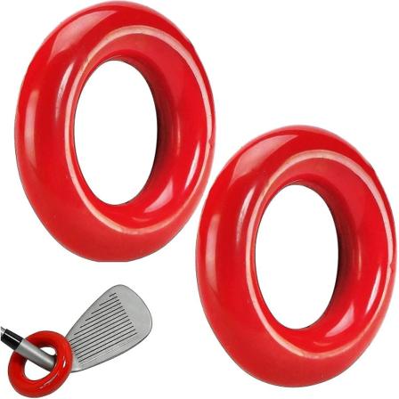 Golfklubbsvingvikt Donut Viktad Ring Uppvärmningstränare Röd Svart För Herrar Damgolfare Träningsträning