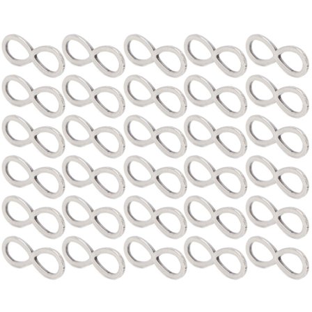 30 st Rostfritt Stål 8-Formad Ihålig Hänge Infattning Metall Resin Ram Smyckestillverkning Öppen Infattning